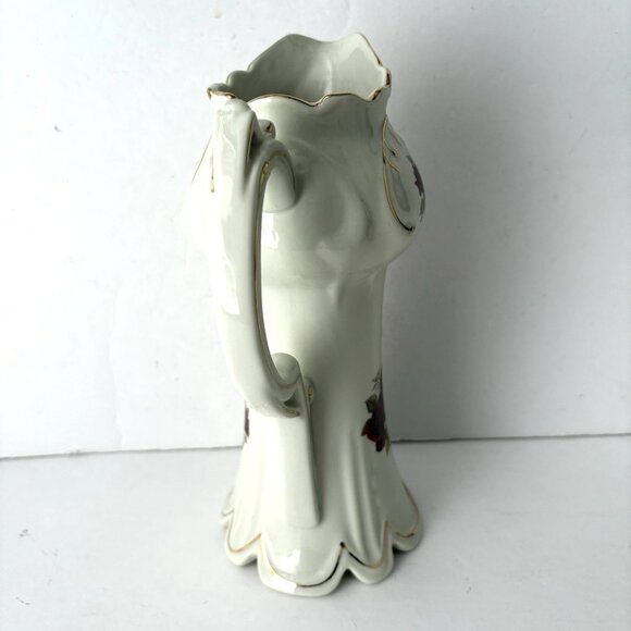 FORMALITIES by BAUM BROS Vintage Porcelain Pitcher Vase 10" Tall Rose Collection - Picture 5 of 9